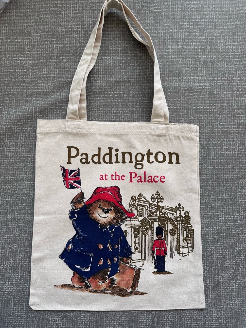 Paddington at the Palace Canvas Tote Bag Double Sided Print British Bear Cream - Picture 1 of 6
